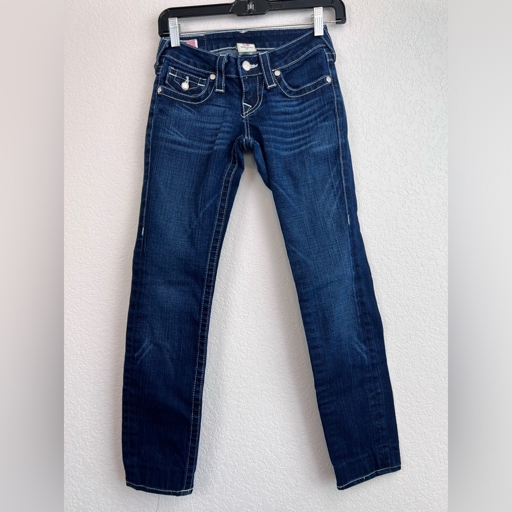 True Religion Straight Low Rise Jeans Size 24